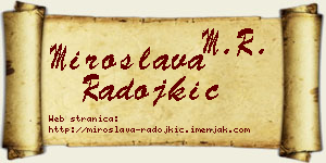Miroslava Radojkić vizit kartica